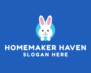 Cute Easter Bunny  logo design