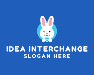 Cute Easter Bunny  logo design