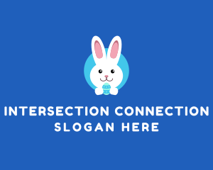 Cute Easter Bunny  logo design