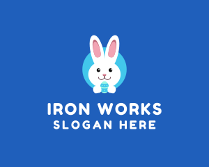 Cute Easter Bunny  logo design