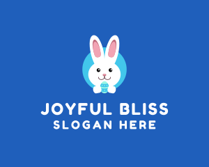 Cute Easter Bunny  logo design