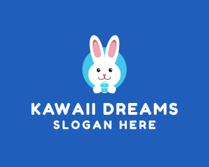 Cute Easter Bunny  logo design