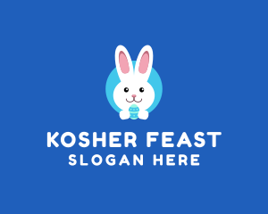 Cute Easter Bunny  logo design