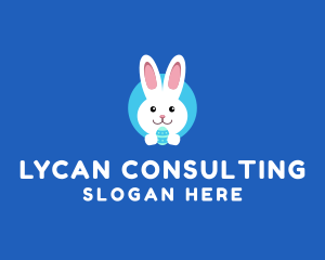 Cute Easter Bunny  logo design