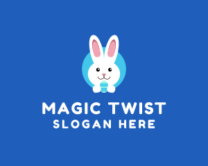 Cute Easter Bunny  logo design