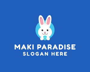 Cute Easter Bunny  logo design