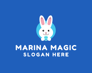 Cute Easter Bunny  logo design