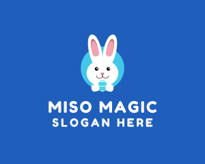 Cute Easter Bunny  logo design