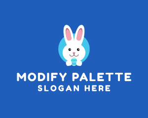 Cute Easter Bunny  logo design