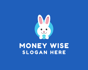 Cute Easter Bunny  logo design