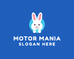 Cute Easter Bunny  logo design