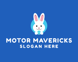 Cute Easter Bunny  logo design