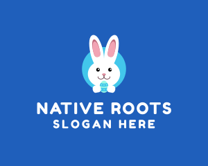 Cute Easter Bunny  logo design