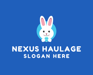 Cute Easter Bunny  logo design