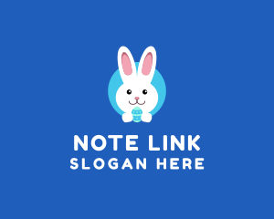 Cute Easter Bunny  logo design