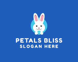 Cute Easter Bunny  logo design