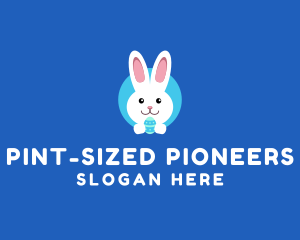 Cute Easter Bunny  logo design