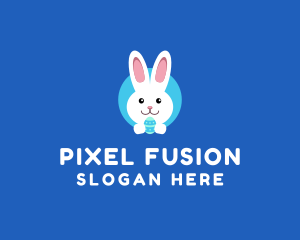 Cute Easter Bunny  logo design