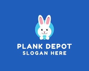 Cute Easter Bunny  logo design