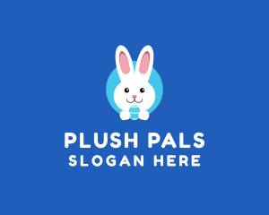 Cute Easter Bunny  logo design