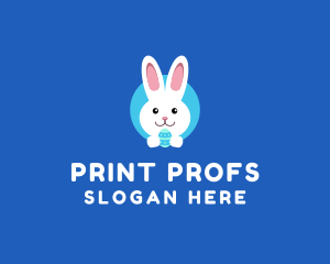 Cute Easter Bunny  logo design