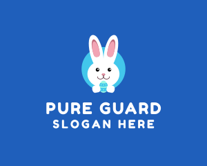 Cute Easter Bunny  logo design