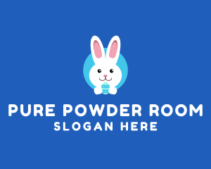 Cute Easter Bunny  logo design