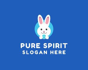 Cute Easter Bunny  logo design