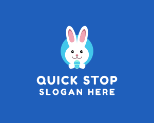 Cute Easter Bunny  logo design