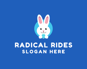 Cute Easter Bunny  logo design