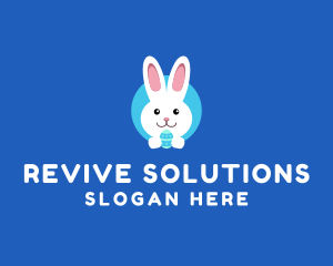 Cute Easter Bunny  logo design