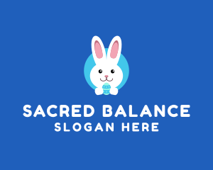 Cute Easter Bunny  logo design