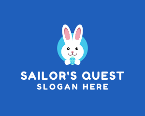 Cute Easter Bunny  logo design