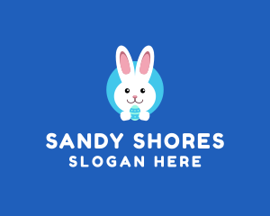 Cute Easter Bunny  logo design