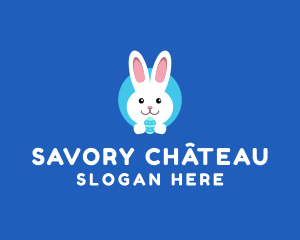 Cute Easter Bunny  logo design