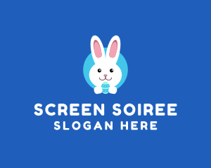 Cute Easter Bunny  logo design