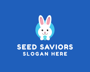 Cute Easter Bunny  logo design