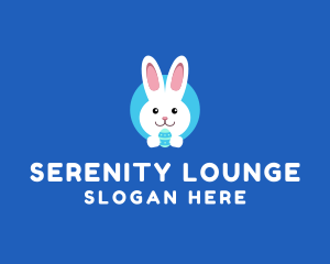 Cute Easter Bunny  logo design