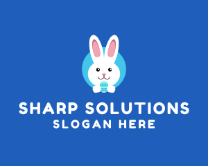 Cute Easter Bunny  logo design