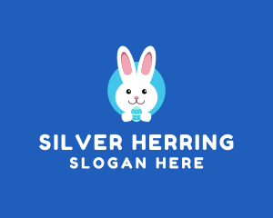 Cute Easter Bunny  logo design