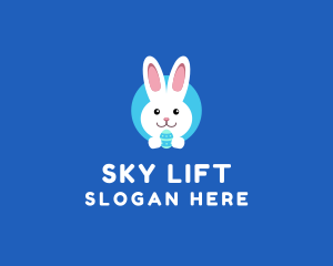 Cute Easter Bunny  logo design