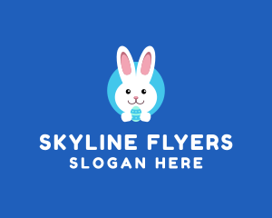 Cute Easter Bunny  logo design