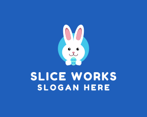 Cute Easter Bunny  logo design