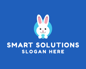 Cute Easter Bunny  logo design