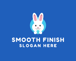 Cute Easter Bunny  logo design