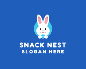 Cute Easter Bunny  logo design