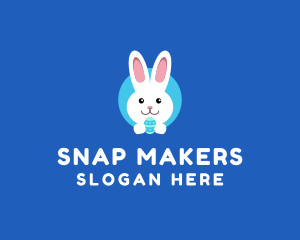 Cute Easter Bunny  logo design