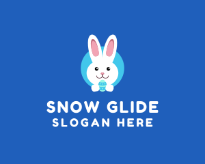 Cute Easter Bunny  logo design