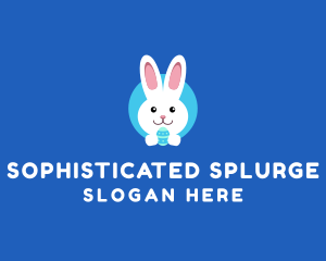 Cute Easter Bunny  logo design