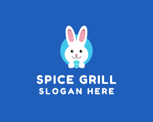 Cute Easter Bunny  logo design